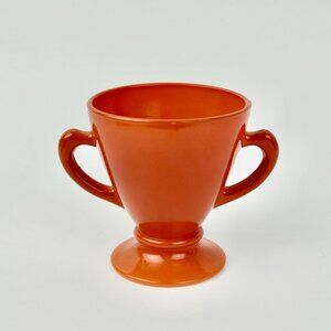 Hazel Atlas Ovide Rust Footed Sugar Bowl Vintage